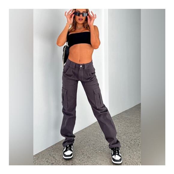 White Fox Someone to You Gray Cargo Pants size Medium - Picture 1 of 11